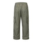 Large Pocket Paratrooper Pants Loose Wide Leg Drawstring Ankle-tied Casual Pants - D&A