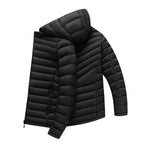 Men's Lightweight Down Cotton-padded Jacket Storage Rib Coat - D&A