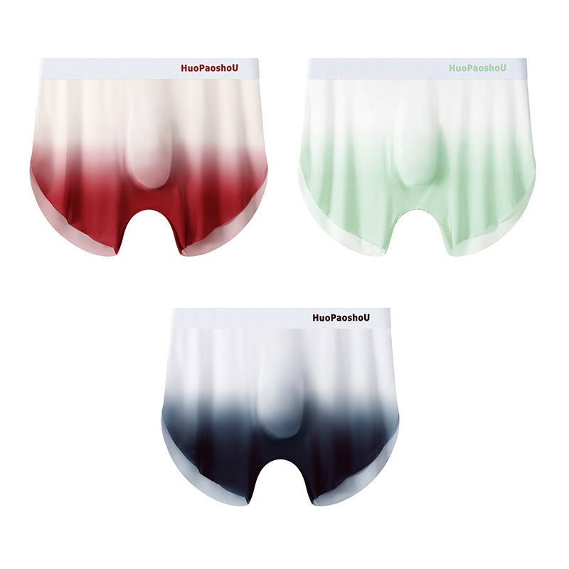 New Ice Silk Huajielong Men's Underwear Red Green Black - D&A
