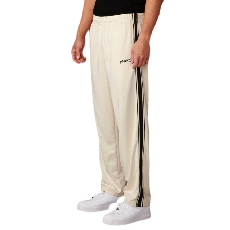 Men's Sports Pants Woven Casual Trousers Gym Sports Straight Pants - D&A