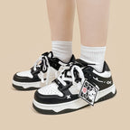 Black And White Board Shoes Women's All-match - D&A