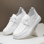 All-match Retro British Business Casual Leather Shoes Men White - D&A