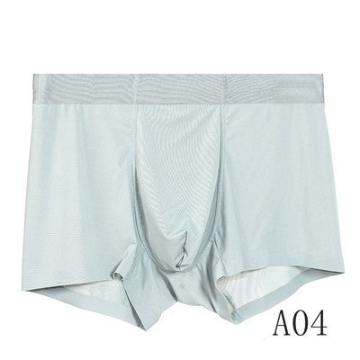 Men's Fashion Ultra-thin Summer Ice Silk Underwear Bean Green - D&A