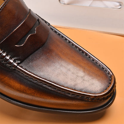 Men's Fashion Breathable Casual Leather Shoes - D&A