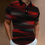 Men's Casual Loose Short Sleeves Plus Size Printed Aurora - D&A