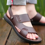 Men's Sandals Two-way Outdoor Platform Light Brown - D&A