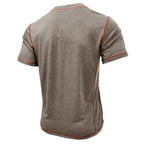 Short Sleeve Henley Shirt Men's Round Neck T-shirt - D&A