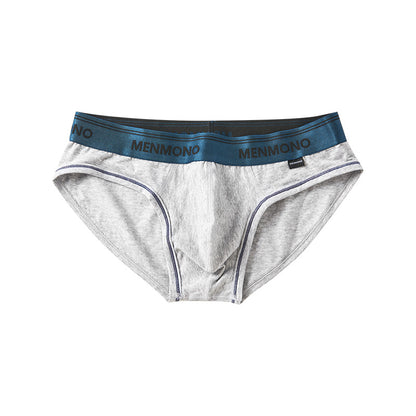 Men's Underwear Low Waist Cotton Tight Sexy Comfortable Breathable Gray And Blue - D&A