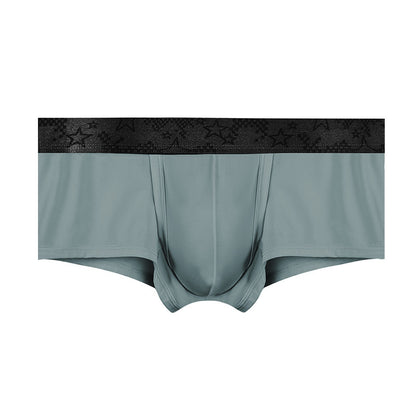 Spermatic Vein Underwear Ice Silk Summer Thin Boys Boyshorts Gray - D&A