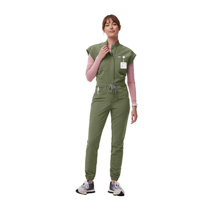 Hand Washing Suit One-piece Suit High Quality Operating Room Medical Nurses' Uniform 42166 Bean Green - D&A