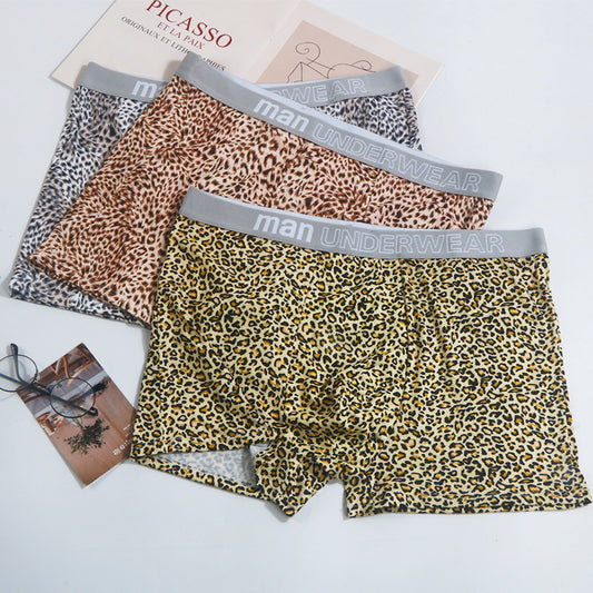 Men's Large Size Loose Leopard Print Comfortable Loose Underwear - D&A