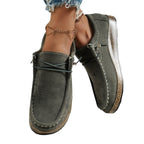 Plus Size Women's Shoes Flat Elastic Band Slip-on Casual Shoes - D&A