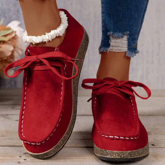 Plus Size Women's Shoes Flat Elastic Band Slip-on Casual Shoes - D&A