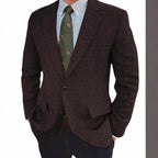 Men's Business Casual Herringbone Suit Jacket - D&A