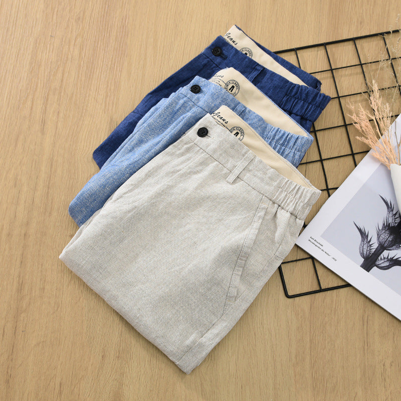 Linen Shorts Men's Loose Plus Size - D&A