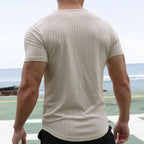 Men's Solid Color Casual Loose Short Sleeves - D&A