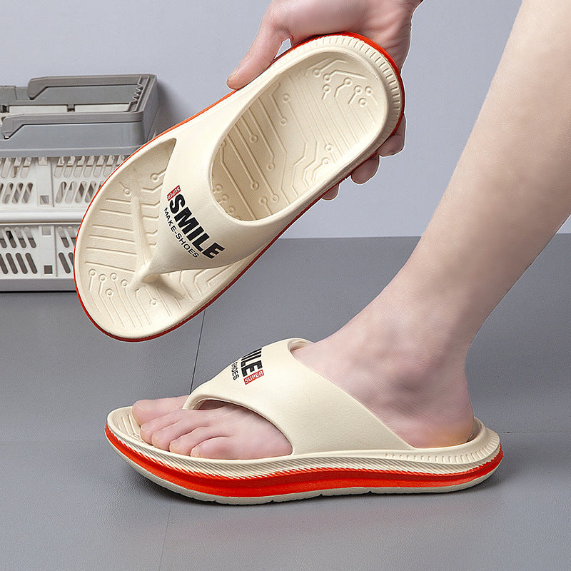 Deodorant Flip-flops Plus Size High-rise Beach Sandals Khaki - D&A