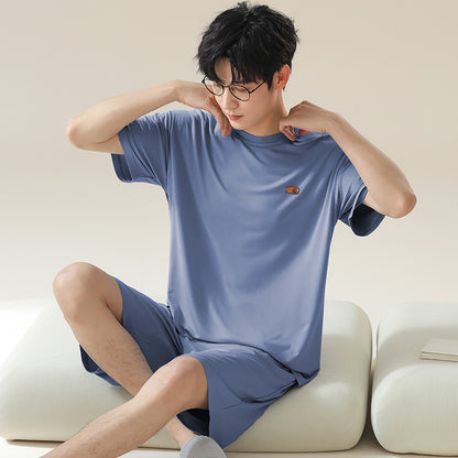 Short Sleeve Cool Wearable Ice Silk Homewear A25518 - D&A