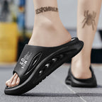 Men's EVA Thick Soled Color Blocked Slippers - D&A