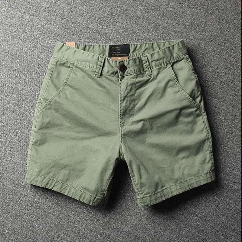 Men's Trendy Cotton Loose Shorts All-matching Outer Wear Green - D&A