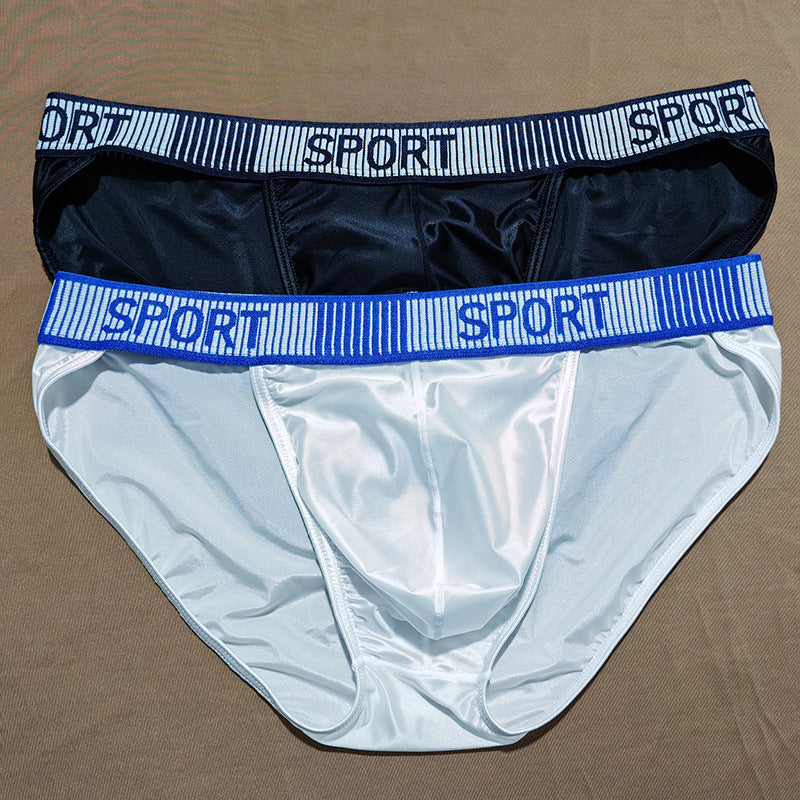 Ice Silk Men's Underwear High Slit Triangle Close-fitting Shorts - D&A
