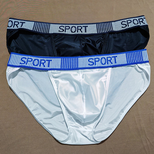 Ice Silk Men's Underwear High Slit Triangle Close-fitting Shorts - D&A
