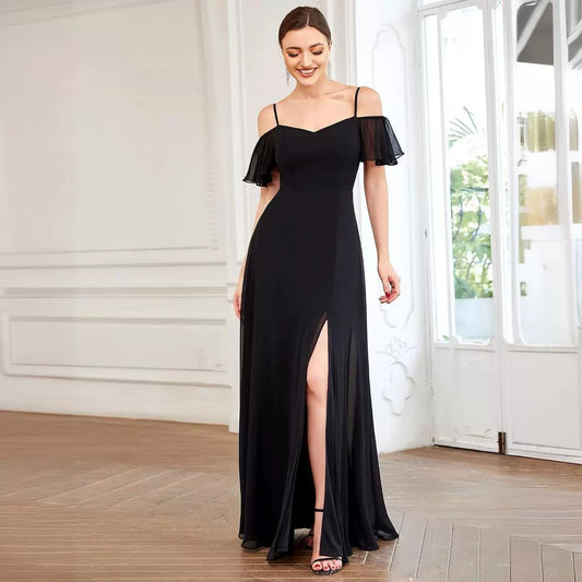 Women's Elegant And Fashionable Dress With Suspenders - D&A