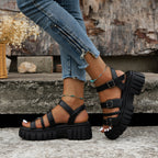 Women's Sponge Cake Thick-soled Open-toe Sandals - D&A