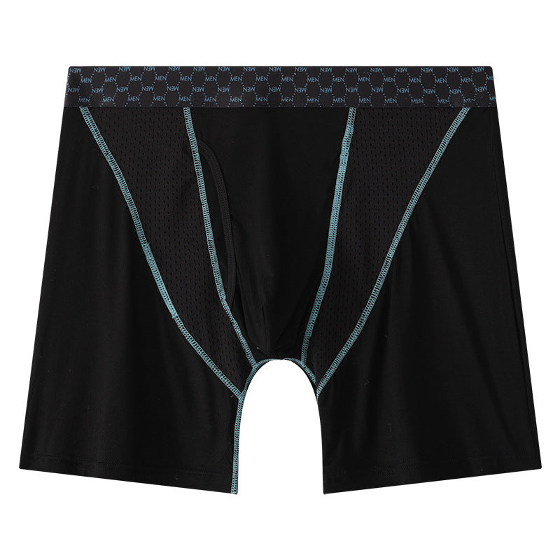 Men's Boxers Transparent Mesh Shorts Black - D&A