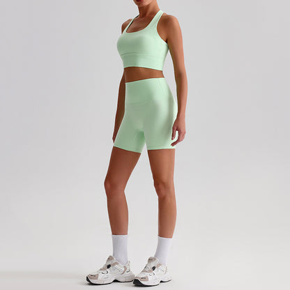 Fashion Sports Fitness Yoga Wear Suit Women 0197 Easy Green Suit - D&A