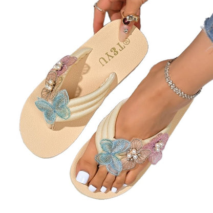 Women's Flower Beach Non-slip Seaside Flip-flops - D&A