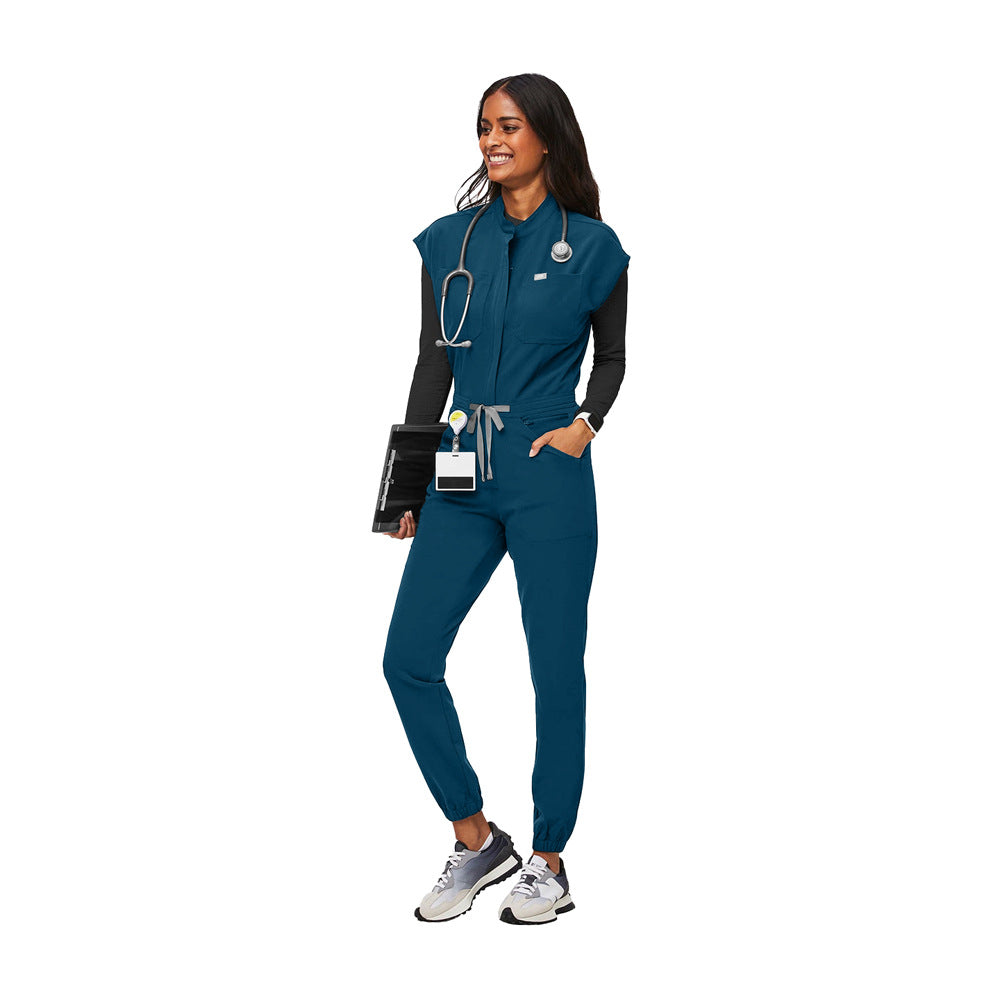 Hand Washing Suit One-piece Suit High Quality Operating Room Medical Nurses' Uniform 42166 Azure Blue - D&A