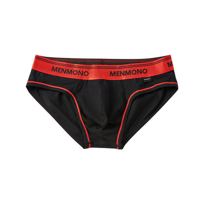 Men's Underwear Low Waist Cotton Tight Sexy Comfortable Breathable Black And Red - D&A