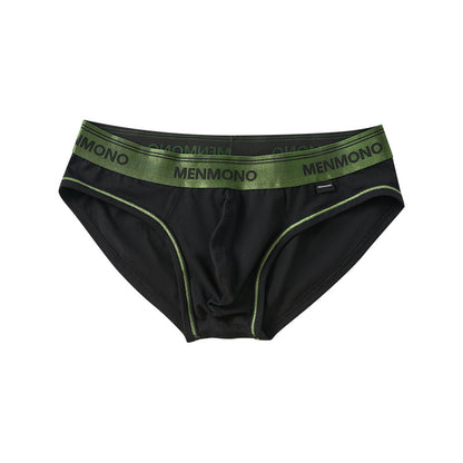 Men's Underwear Low Waist Cotton Tight Sexy Comfortable Breathable Black And Green - D&A