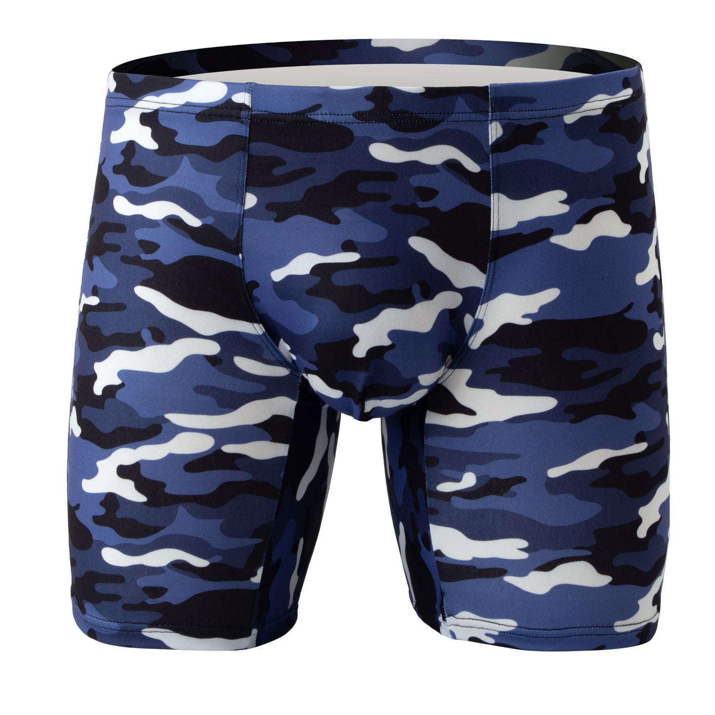 Men's Camouflage Loose U Convex Casual Sports Boxers Deep Blue Camouflage - D&A