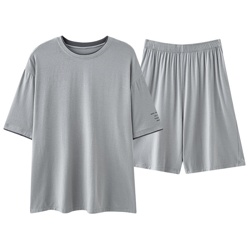 Short Sleeve Cool Wearable Ice Silk Homewear - D&A