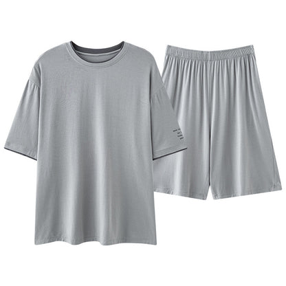 Short Sleeve Cool Wearable Ice Silk Homewear - D&A