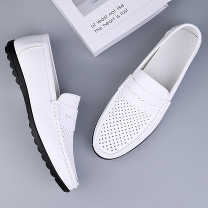 Men's Leather Shoes Microfiber Hollow-out Loafers - D&A