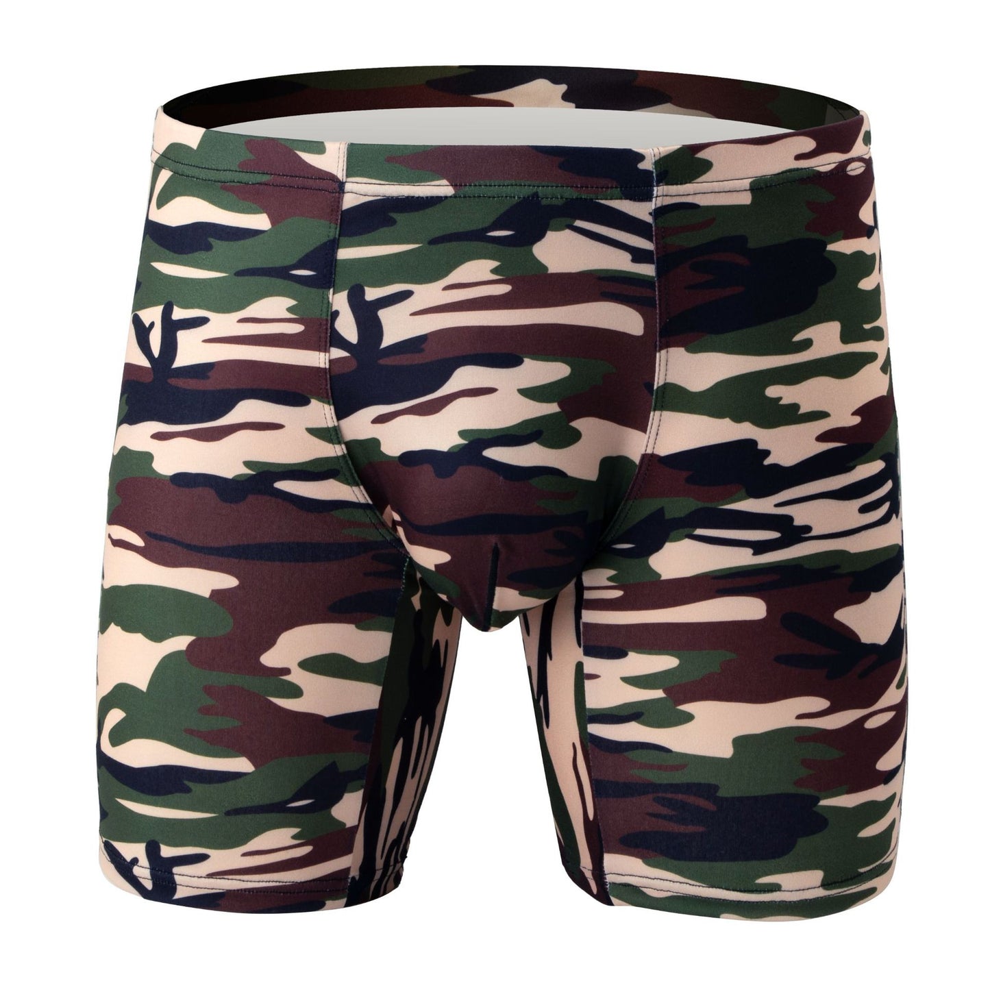 Men's Camouflage Loose U Convex Casual Sports Boxers Coffee Camouflage - D&A
