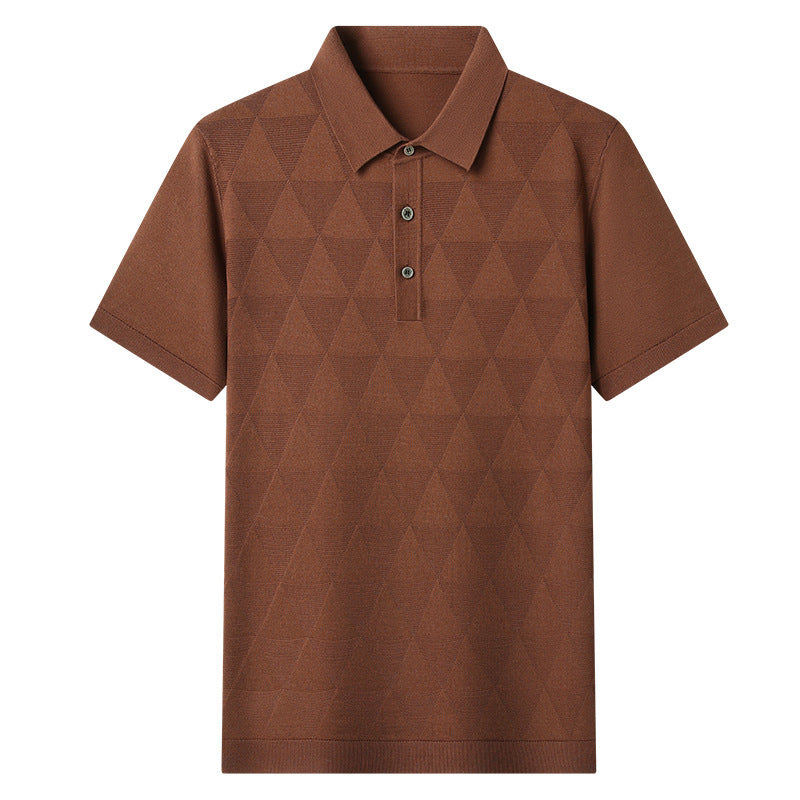 Short Sleeve T-shirt Men's Thin Ice Silk Quick-drying Knitted Short Sleeve - D&A
