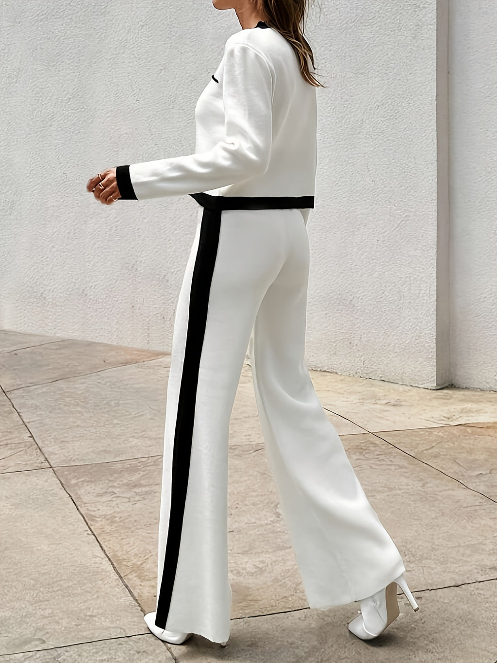 New Elegant Style Round Neck Long-sleeve Suit - D&A