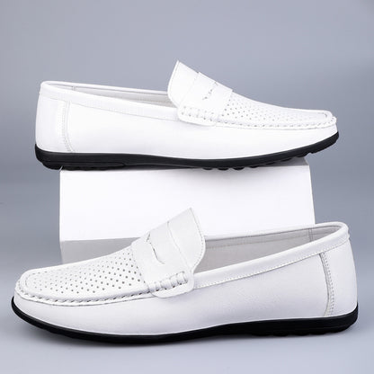 Men's Leather Shoes Microfiber Hollow-out Loafers - D&A