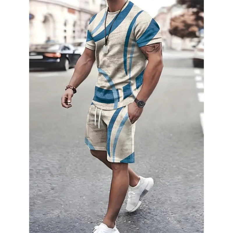 Sports Short-sleeved T-shirt Suit Two-piece Outdoor SUT2KSBN3G8G - D&A
