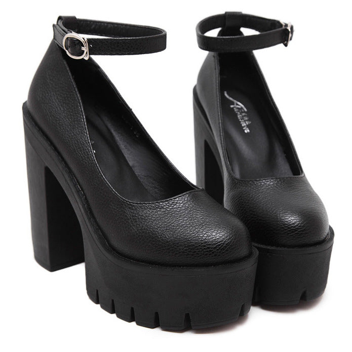 European And American Fashion Buckle Women's Shoes - D&A