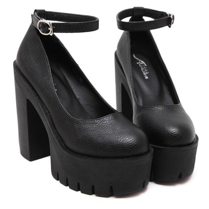 European And American Fashion Buckle Women's Shoes - D&A