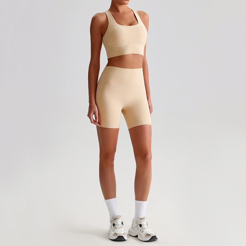 Fashion Sports Fitness Yoga Wear Suit Women 0197 Peanut Butter Suit - D&A