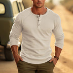 Men's Bottoming Shirt Henry Collar Long-sleeved T-shirt - D&A