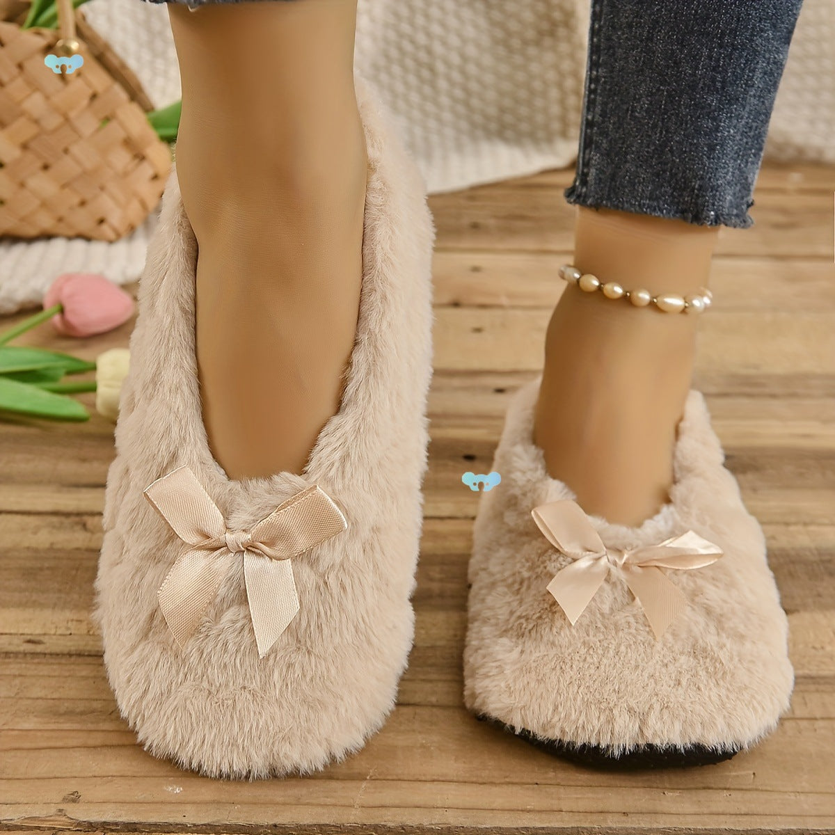 Women's Indoor Comfortable Breathable Warm Closed-toe Slippers Soft - D&A