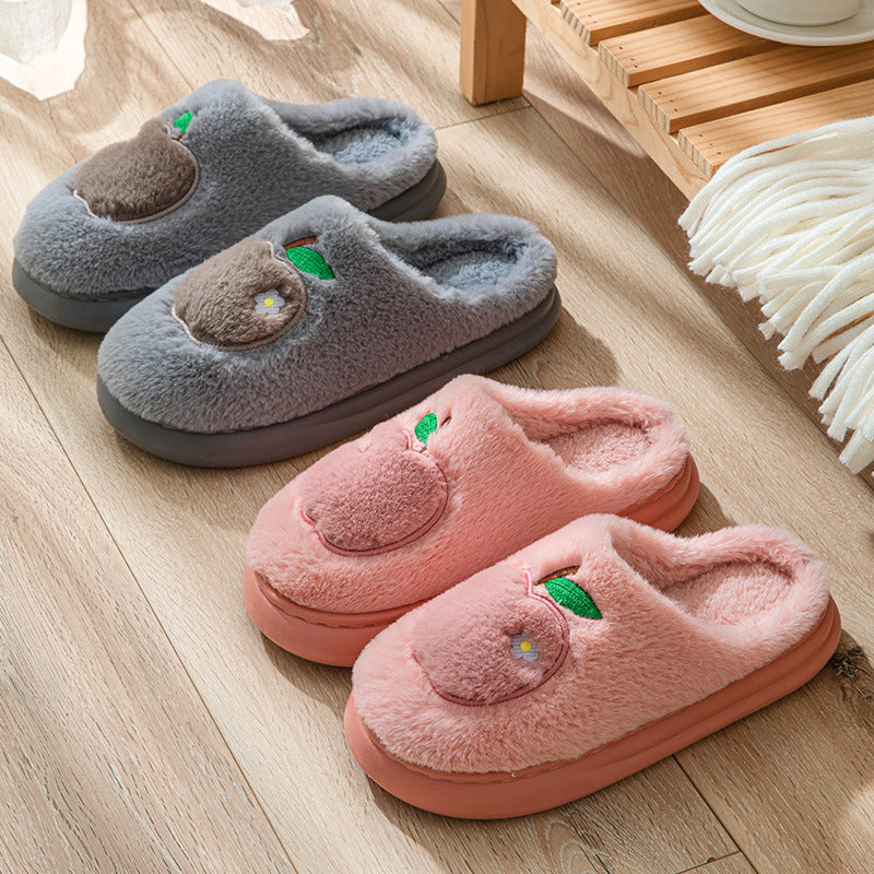 Cotton Slippers Women's Indoor Home Plush Warm Slippers - D&A