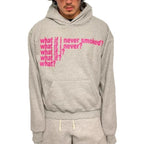 Letter Print High Street Heavy Hooded Sweater - D&A